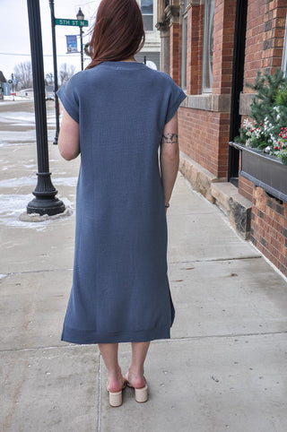 V-neck S/S Maxi Cloudy Knit Dress