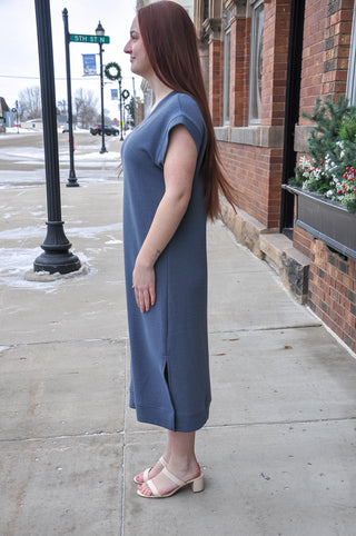 V-neck S/S Maxi Cloudy Knit Dress