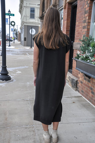 V-neck S/S Maxi Cloudy Knit Dress