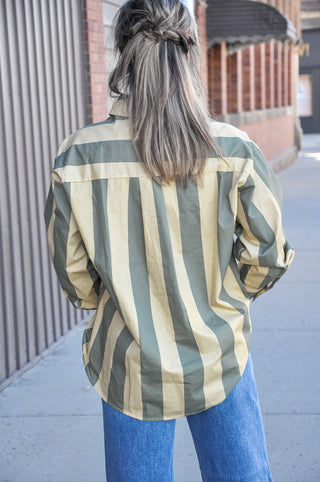 Vintage Stripe Poplin Button-Up