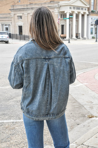 Vintage Wash Pleated Back Jacket