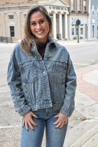 Vintage Wash Pleated Back Jacket