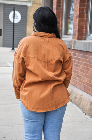 Vintage Washed Raw Hem Jacket