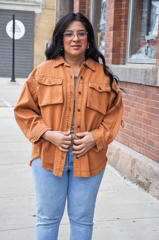 Vintage Washed Raw Hem Jacket