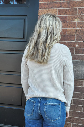 Waffle Textured Pullover Sweater | JQ Clothing Co.