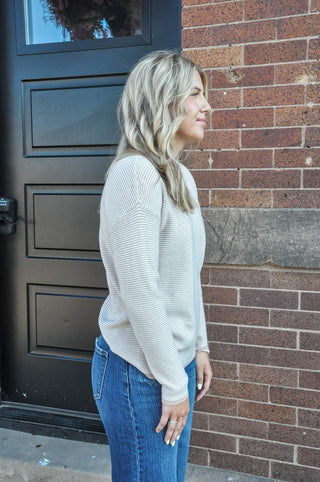 Waffle Textured Pullover Sweater | JQ Clothing Co.