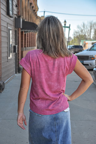 Washed Knit Casual Comfy Top