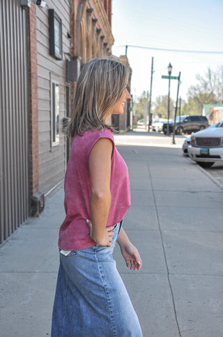 Washed Knit Casual Comfy Top