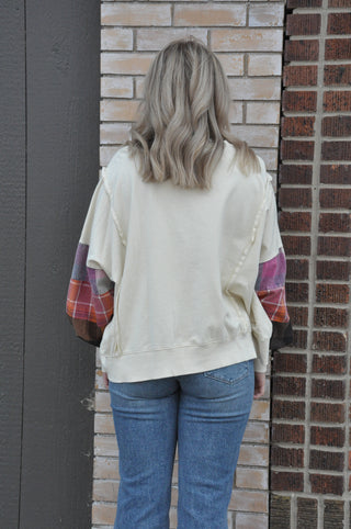 Wendall Washed Plaid Mix Pullover