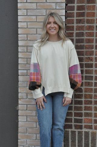 Wendall Washed Plaid Mix Pullover