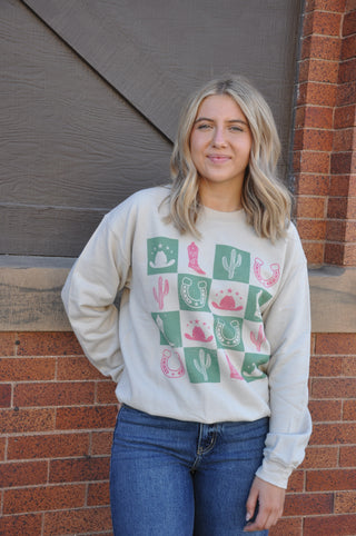 Western Cowgirl Retro Sweatshirt