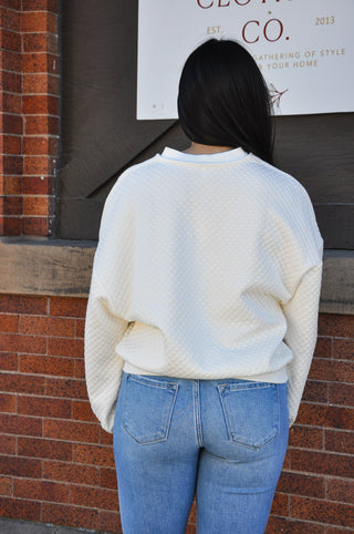 White Full Zip Oversized Jacket