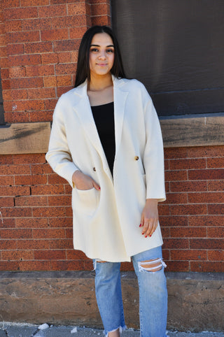 White Sweater Coat