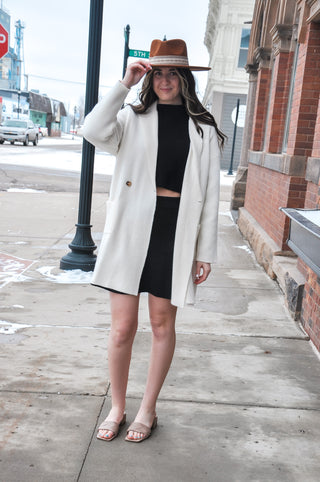 White Sweater Coat