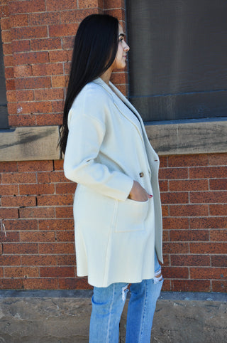 White Sweater Coat