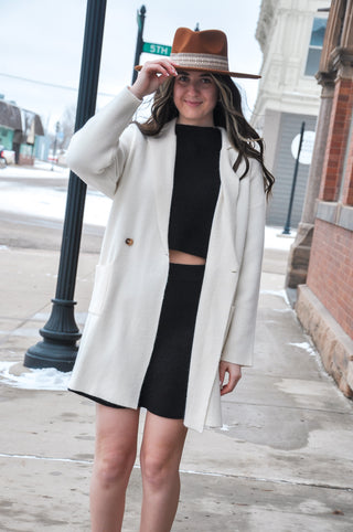 White Sweater Coat