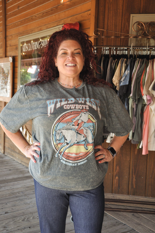 Wild West Cowboys Retro Graphic Tee