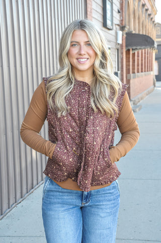 Wildflower Ruffle Quilt Vest