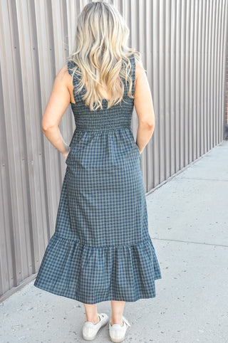 Wintergreen Plaid Midi Dress