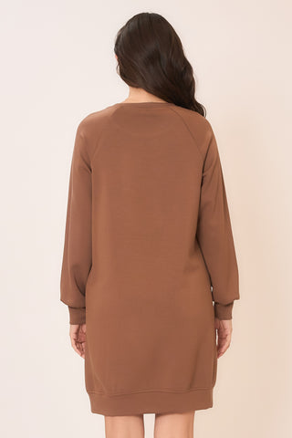 French Terry Long High Lo Mini Dress