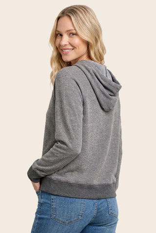 Techno Pinstriped Hoodie Top