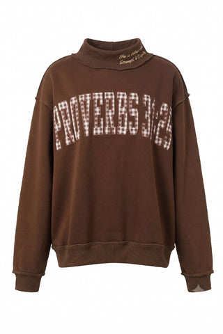 PROVERBS3125 Applique Mock-Neck Sweatshirt