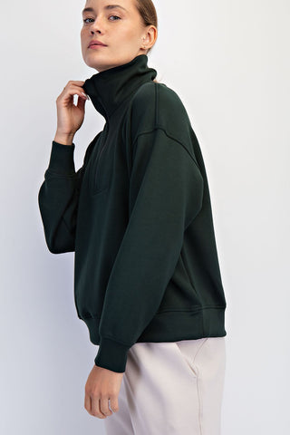 Regency Green Quarter Zip Scuba Pullover