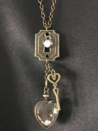 Vintage Conversation Key Necklace