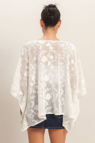 White Floral Lace Cover-up