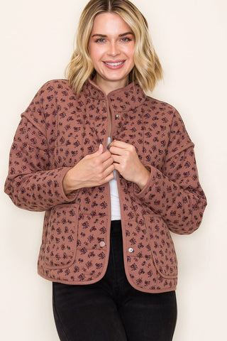 Floral Printed Quilted Jacket | JQ Clothing Co.