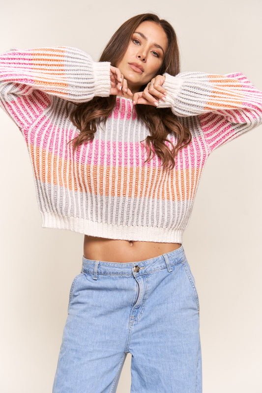 Multi Colored Relaxed Fit Sweater | JQ Clothing Co.