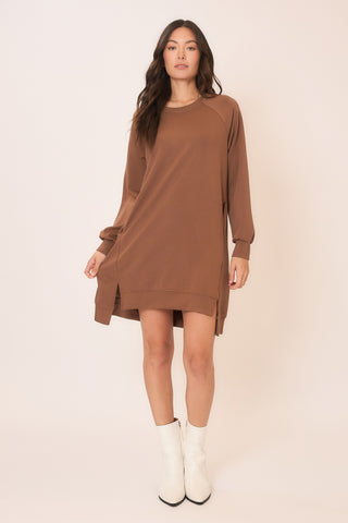 French Terry Long High Lo Mini Dress
