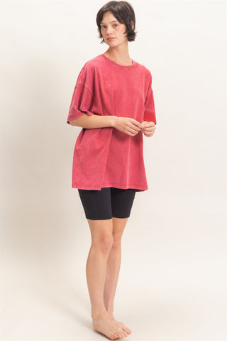 Mineral Wash Oversized Crew Tee