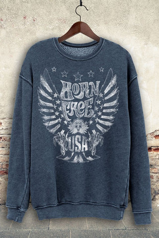 Born Free USA Graphic Crewneck | JQ Clothing Co.