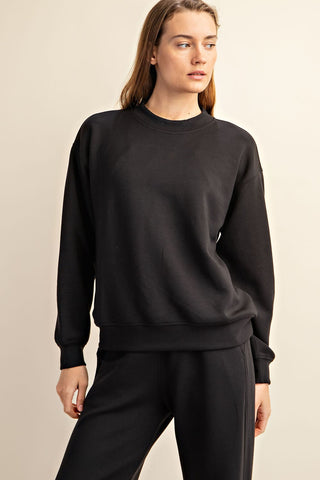 Modal Scuba Mock Neck Pullover Set
