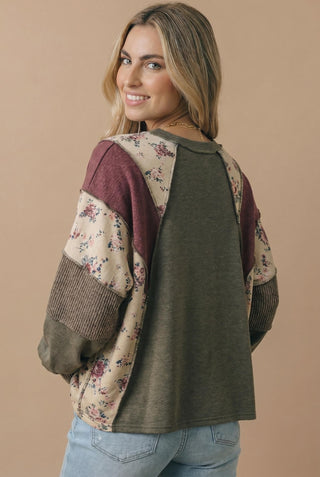 Curvy Mixed Media Patchwork Top