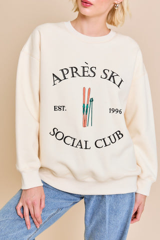 Apres Ski Club Fleece Sweatshirt | JQ Clothing Co.