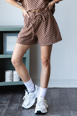 Checker Jersey Drawstring Short | JQ Clothing Co.