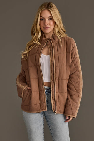 Cozy Soft Quilted Zip-Up Jacket
