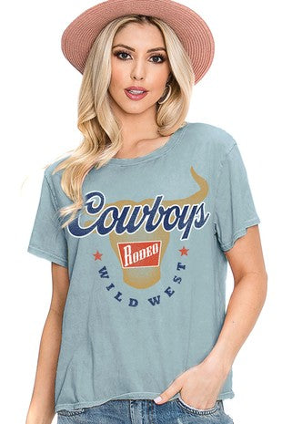 Cowboys Rodeo Mineral Graphic Top | JQ Clothing Co.