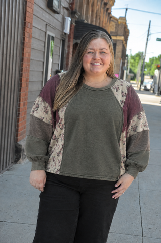 Curvy Mixed Media Patchwork Top