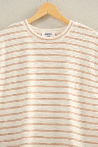 Striped Round Neck SS Top