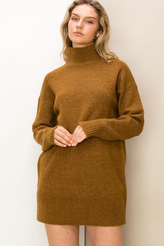 Style Storm Turtleneck Sweater Dress