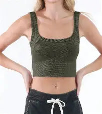Classic Ribbed Knit Crop