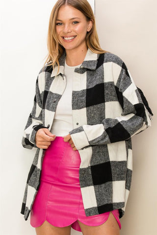 Give Love Buffalo Plaid Shacket