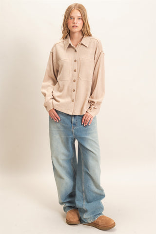 Corduroy Button-Up Shirt