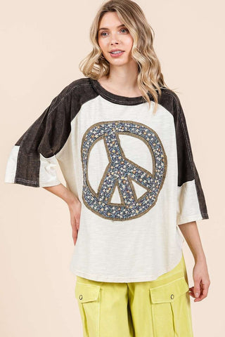 Peace Sign Patch Top | JQ Clothing Co.