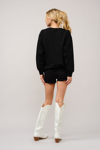 Embroidered Western Pullover Sweatshirt, view 4