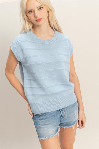 Textured Round Neck Dolman Sleeve Top