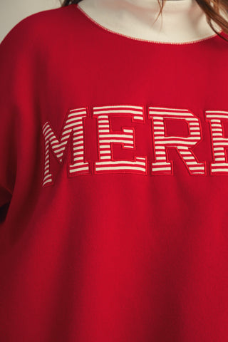 Merry Moments Oversized Mock Neck Top